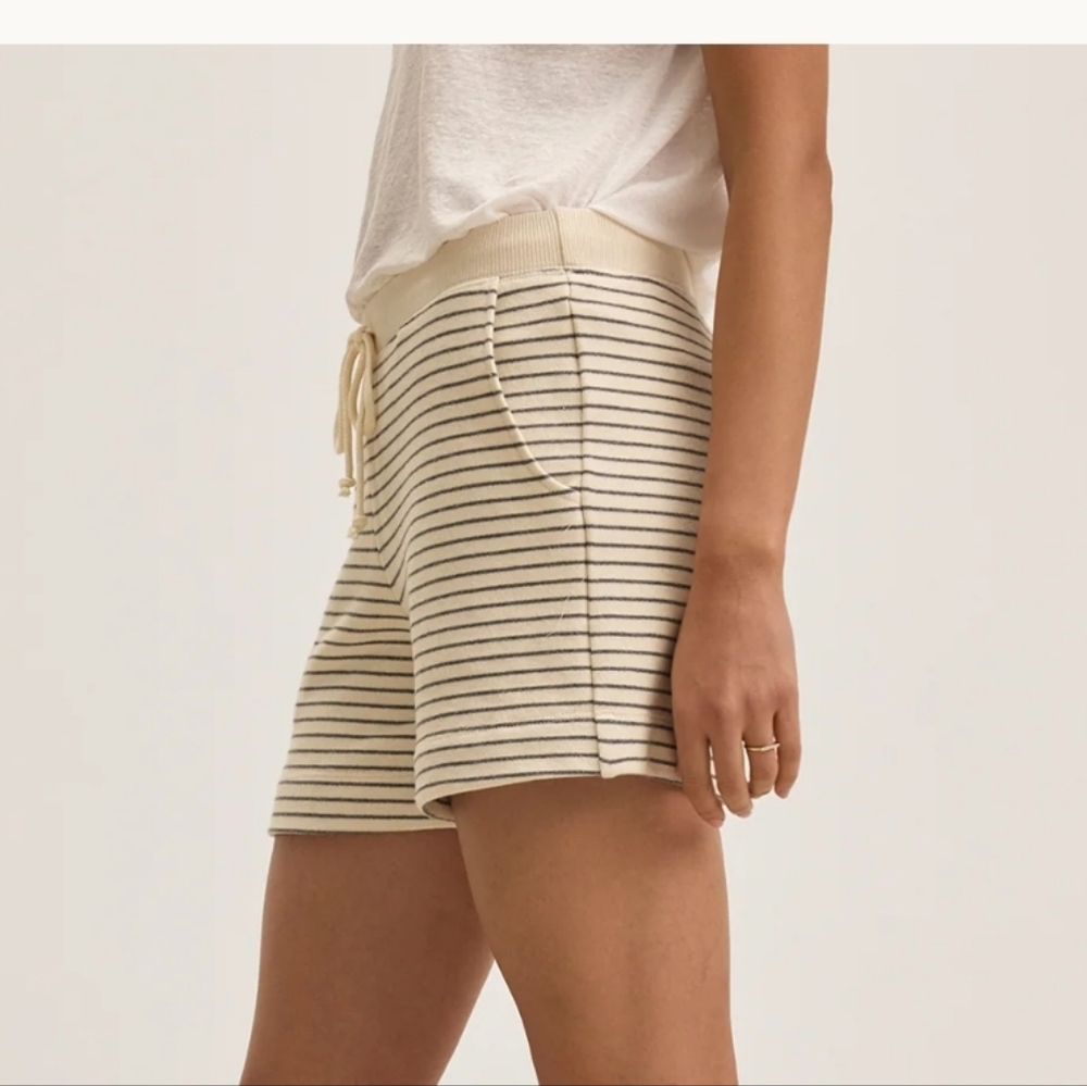 Velvet by Graham & Spencer Women's Knit Shorts - Cream and Black Stripes - Picture 2 of 5